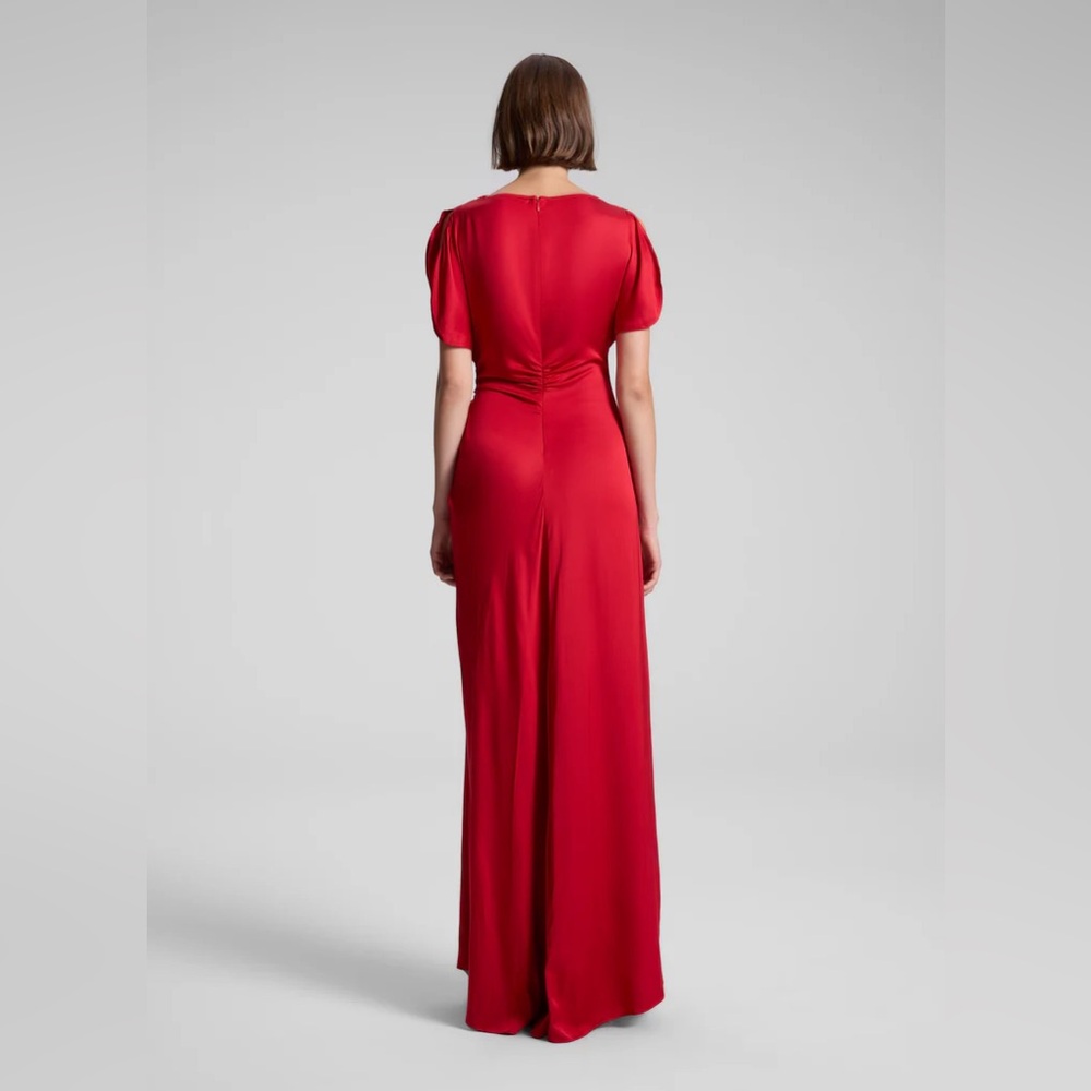A.L.C $695 Nadia Satin Gown ‘Really Red’ - Picture 3 of 6